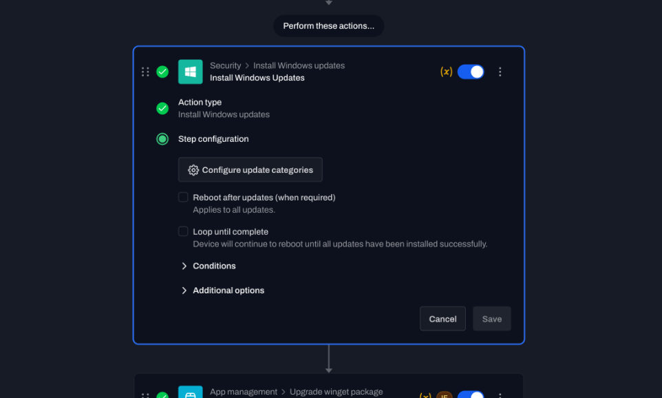 a patch automation workflow