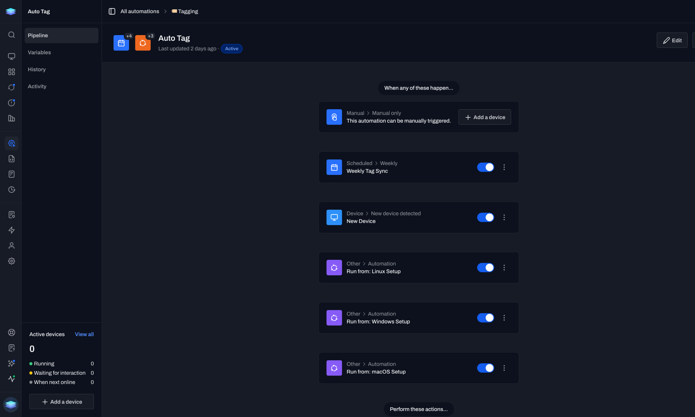 Auto-tagging automation for onboarding
