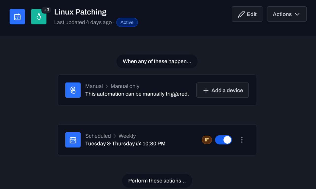 Linux patching automation on a schedule