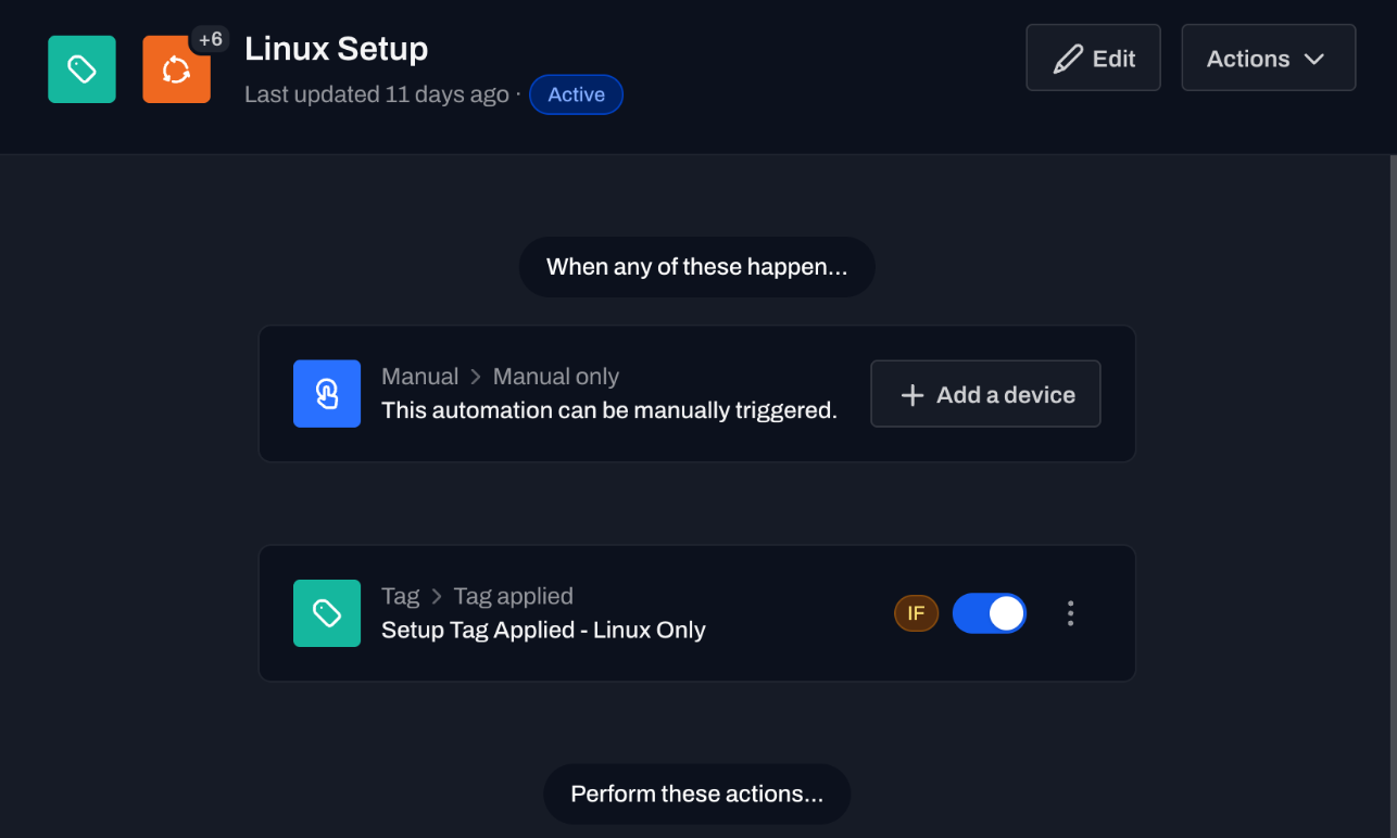 Linux setup and onboarding workflow