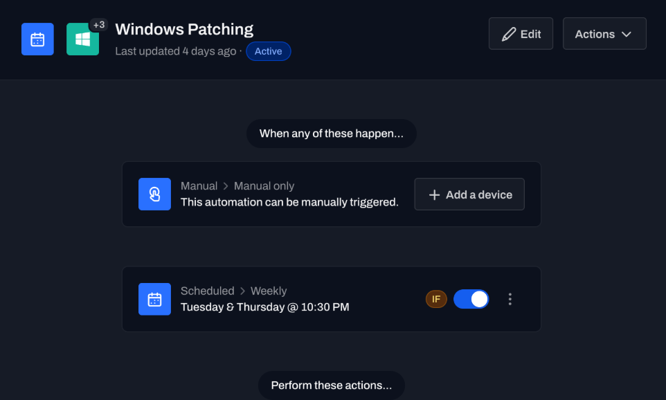 scheduled patching, self-configuration, and alert remediation