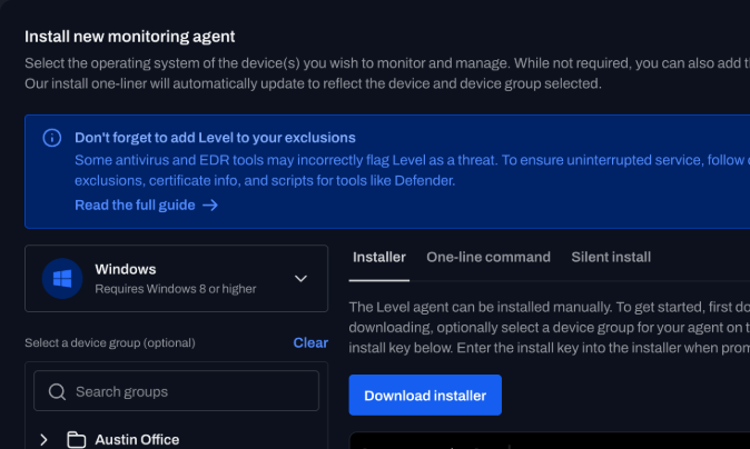 A visual of agent deployment.